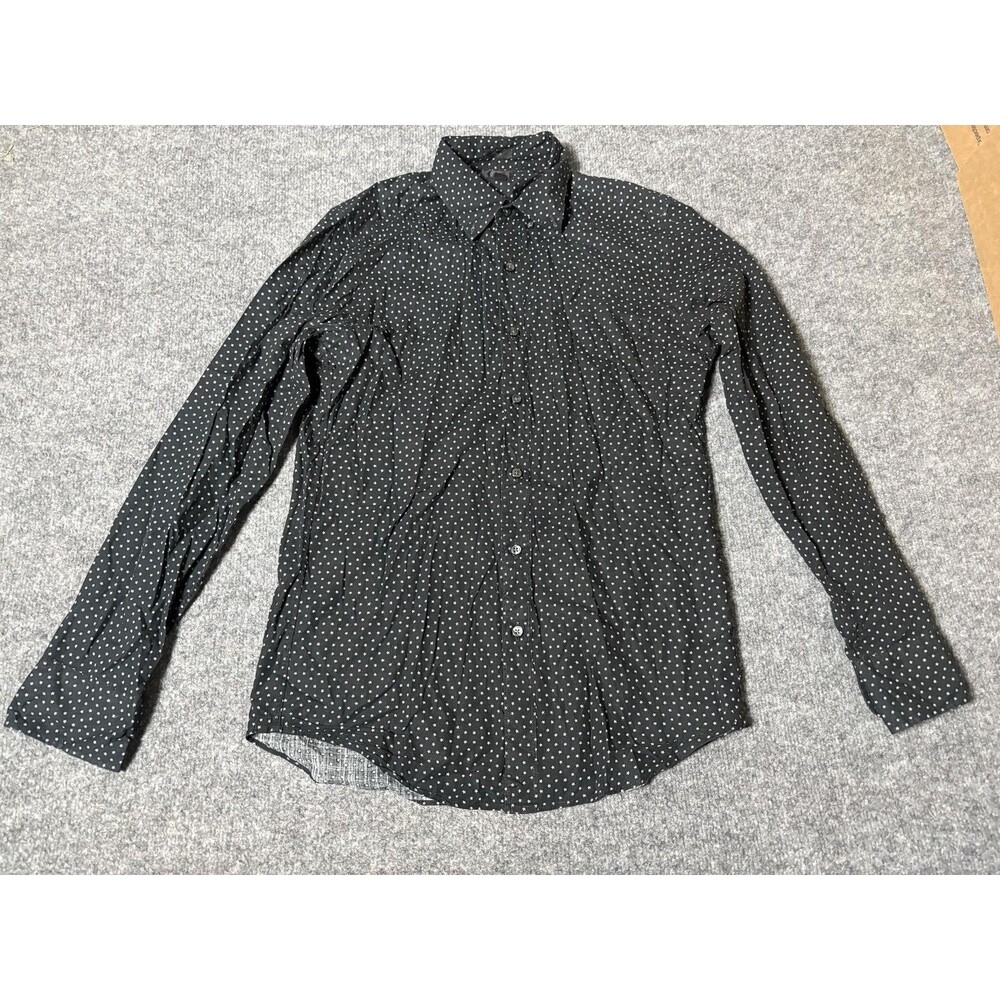 J.CREW Shirt Mens XS Black Star Print Long Sleeve Slim Fit Button-Up Casual